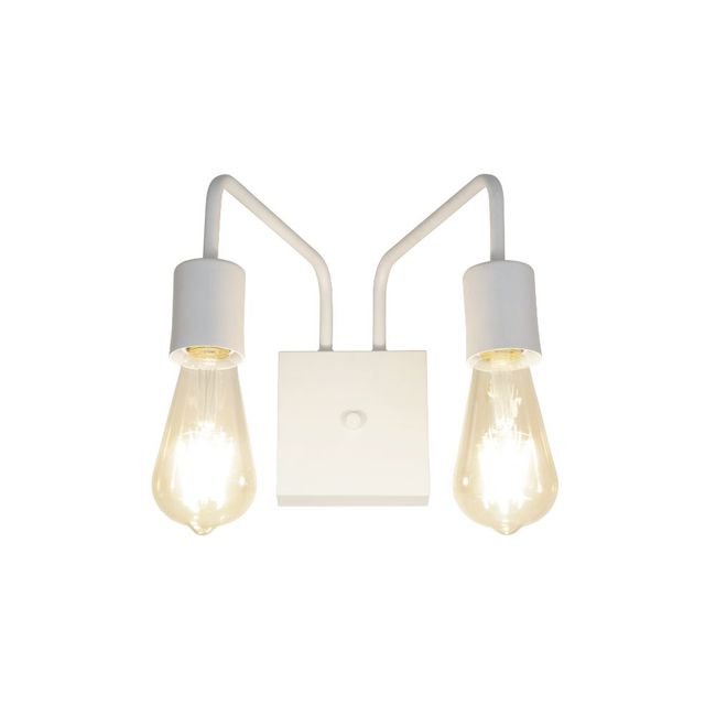 Arandela Aranha Para 2 Lampadas Branco Lux House